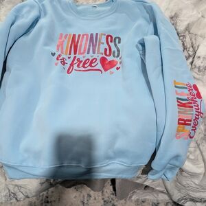 Light Blue "Kindness is Free" Crewneck Sweatshirt